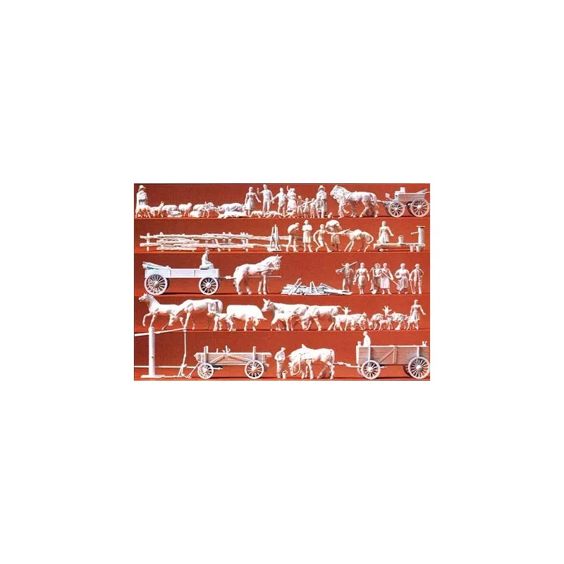 Groupes ruraux et voitures. PREISER 16327