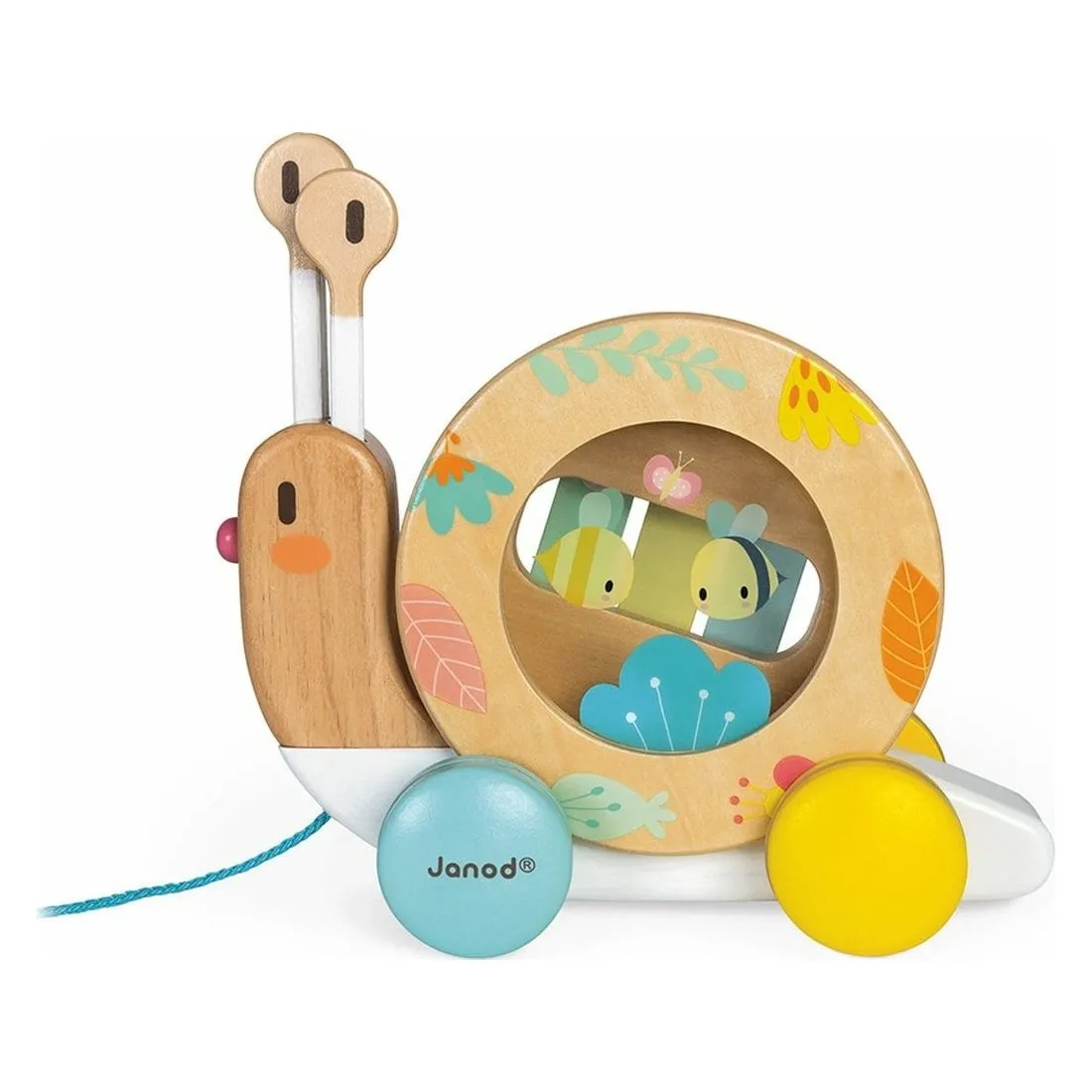 Escargot en bois à tirer Janod