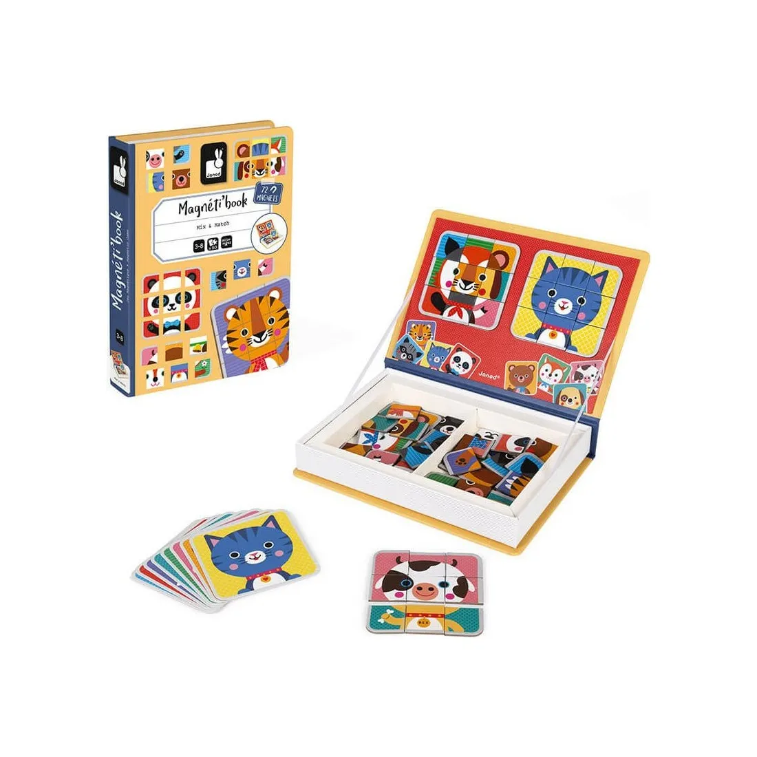 Puzzle aimanté Animaux - Magnetibook Mix & Match - Janod