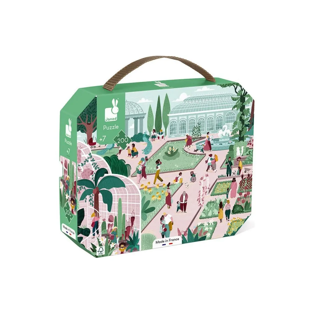 Puzzle Janod Valisette - Jardin Botanique - 200 Pieces