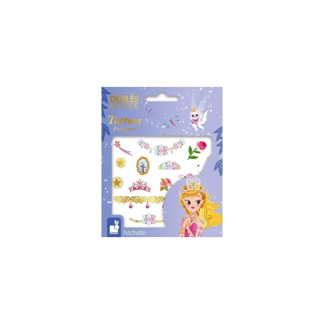 Set de tatouages lavables pour enfant Janod Princesses