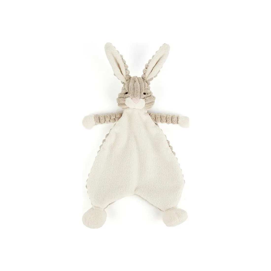 Doudou Plat Beige Bébé Lapin - Velours cotelé Cordy Roy - Jellycat