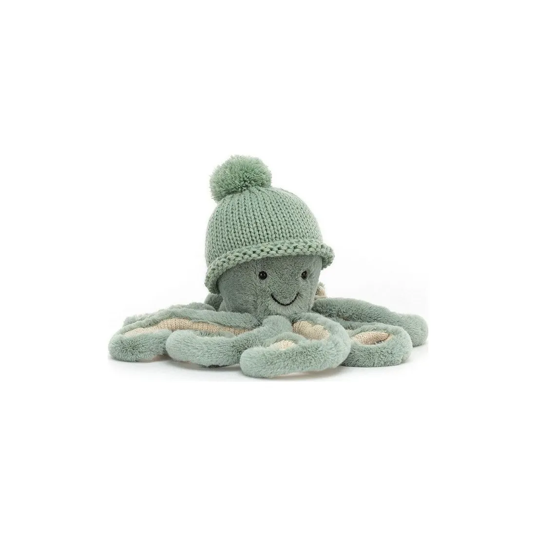 Pieuvre Verte - Poulpe Odyssey Cozy avec son Bonnet - Jellycat