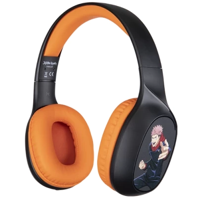 Jujutsu kaisen - casque bluetooth - noir et orange