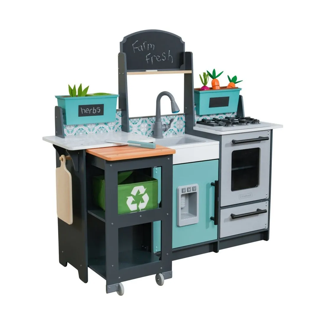 Cuisine enfant en bois KidKraft Garden Gourmet - Cuisine avec sons et lumières