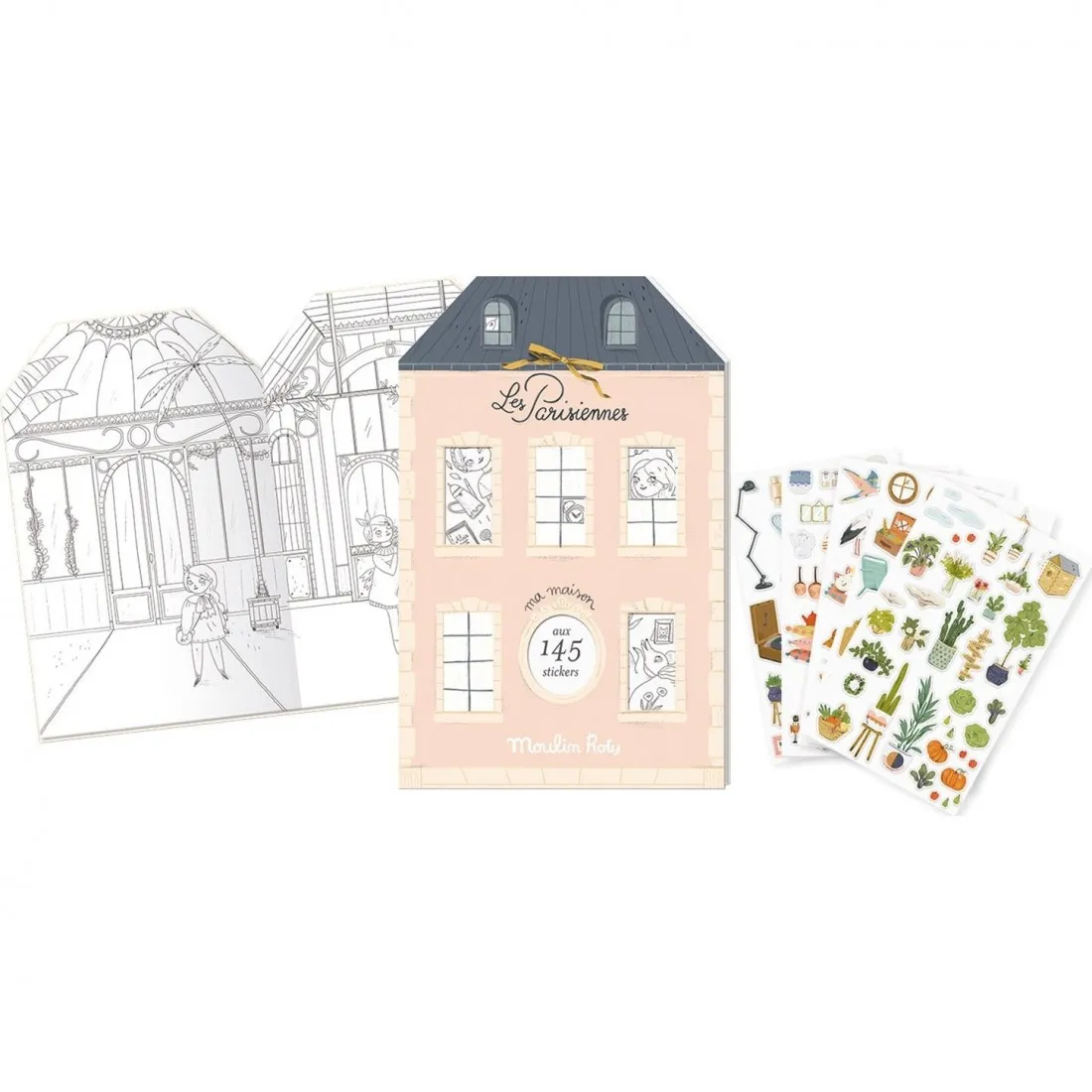 Cahier de stickers autocollant - Les Parisiennes - Moulin Roty