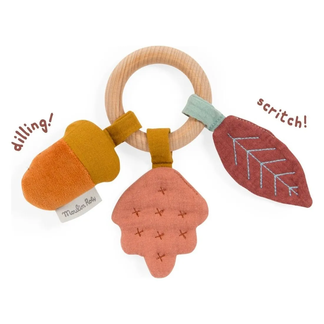 Hochet bois chêne Après la Pluie - Moulin Roty