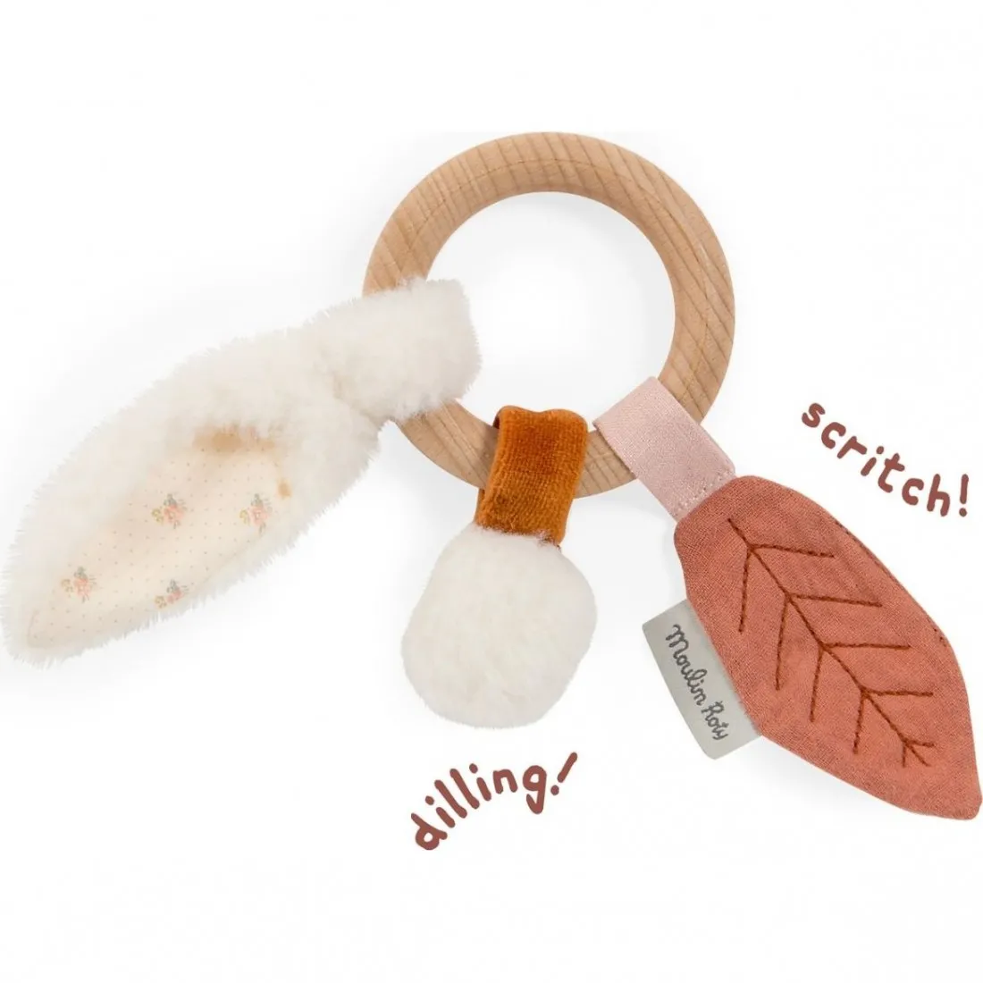 Hochet bois lapin Après la Pluie - Moulin Roty