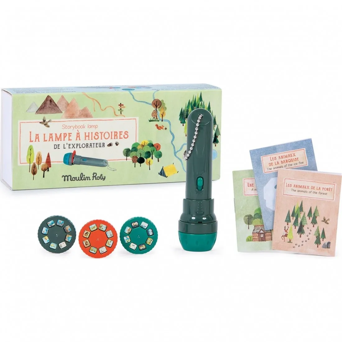 Lampe à histoire du petit explorateur - Le Jardin du Moulin - Moulin Roty