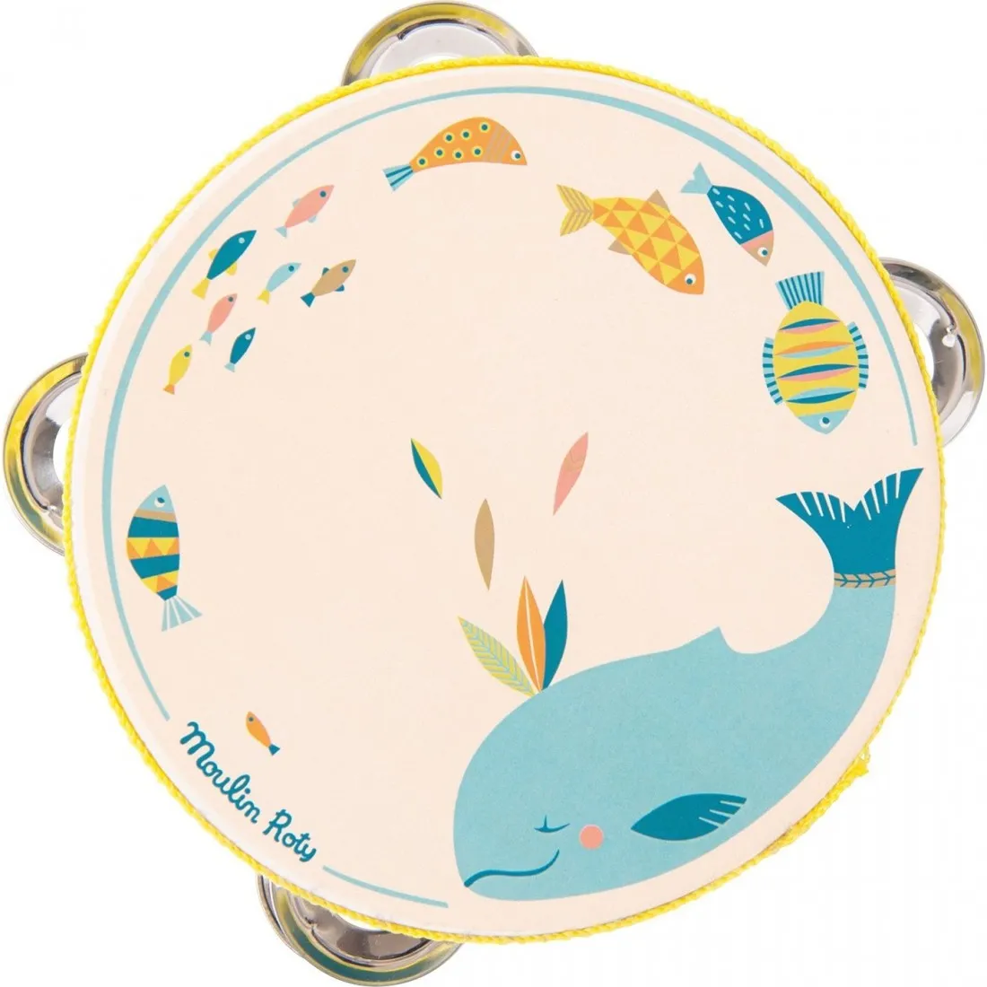 Tambourin jouet en bois - Jouet en bois - Moulin Roty