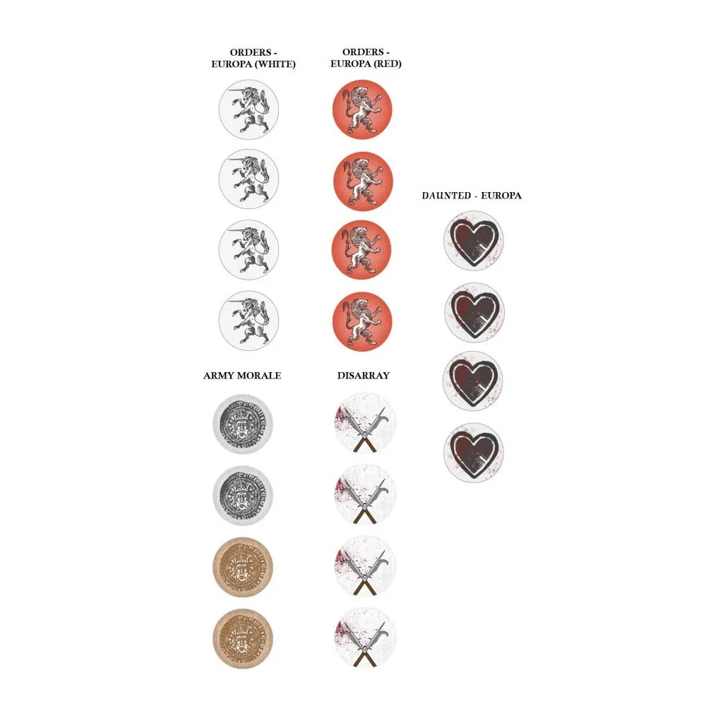 Never Mind the Billhooks Deluxe Core Europa MDF Tokens