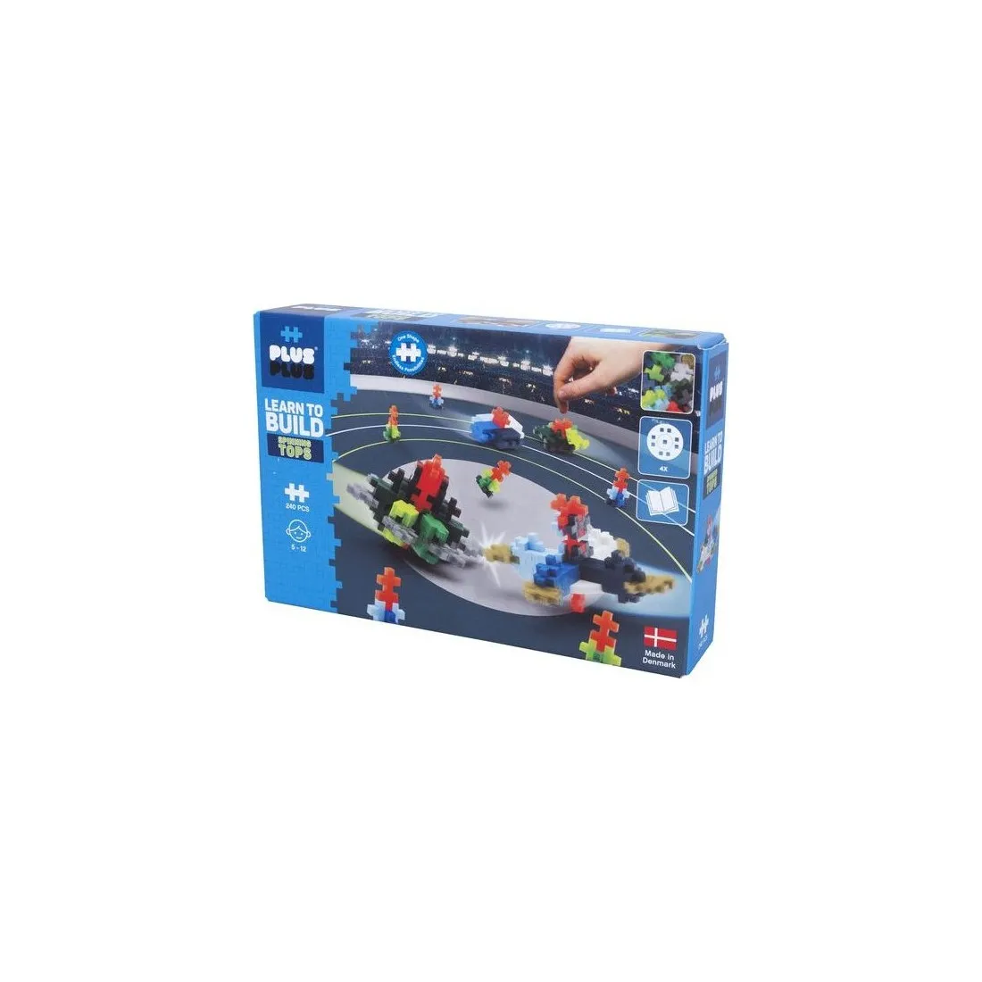 Kit Go Super Toupies - 240 Pcs pour fabriquer des Toupies - Plus Plus