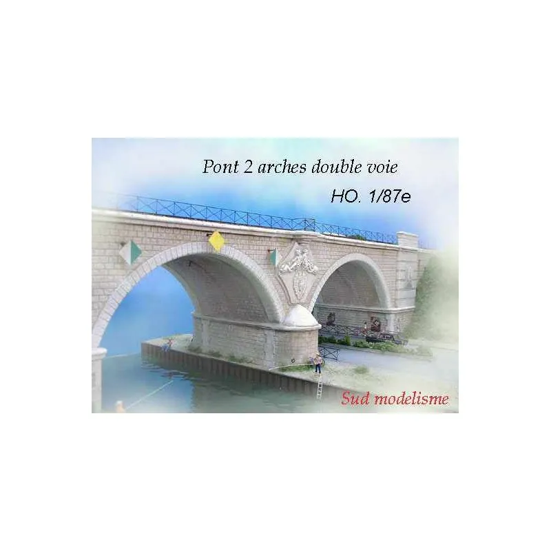 Pont à deux arches. PN SUD MODELISME 8757