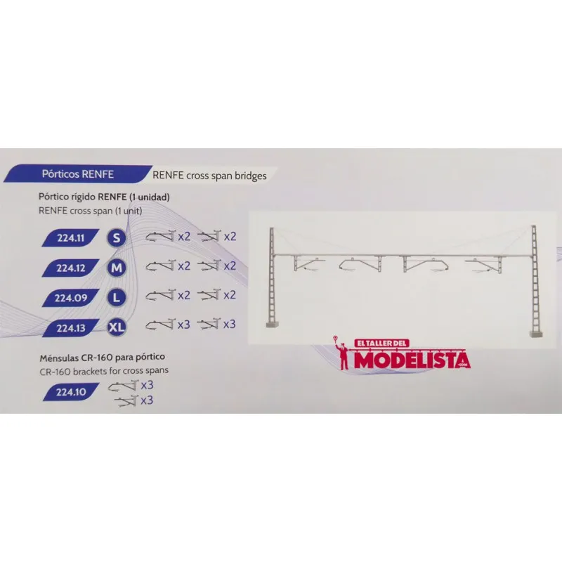 Portique rigide RENFE S (4 supports). 87Train 224.11