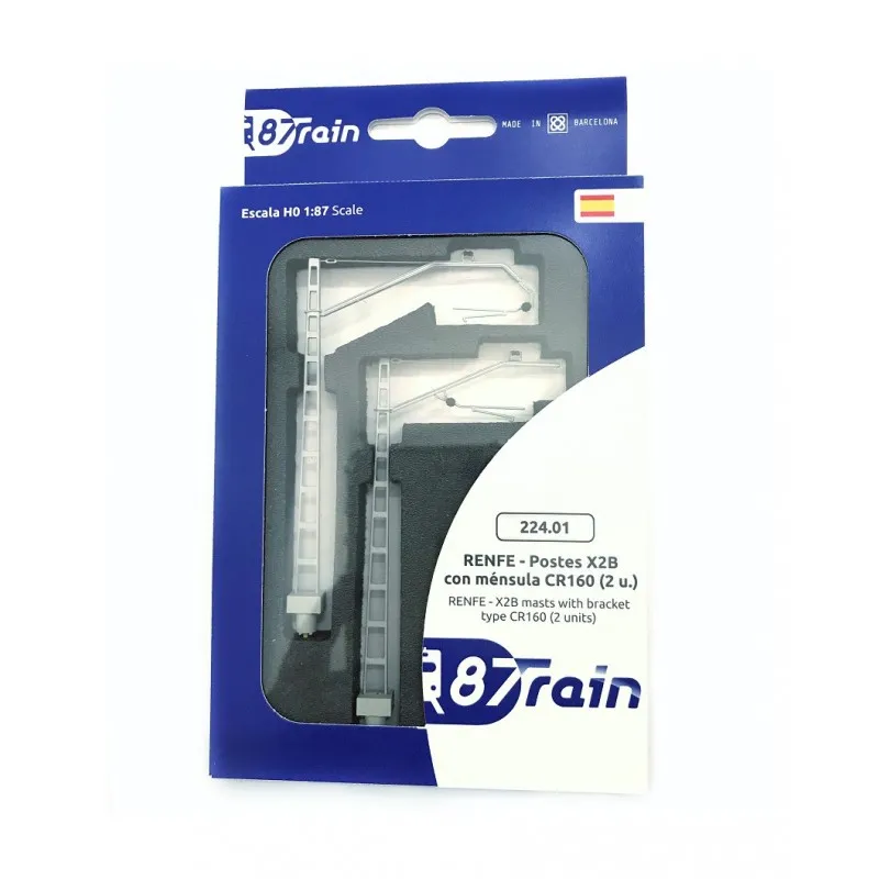 Poteaux RENFE-X2B avec support CR-160 (x2). 87Train 224.01