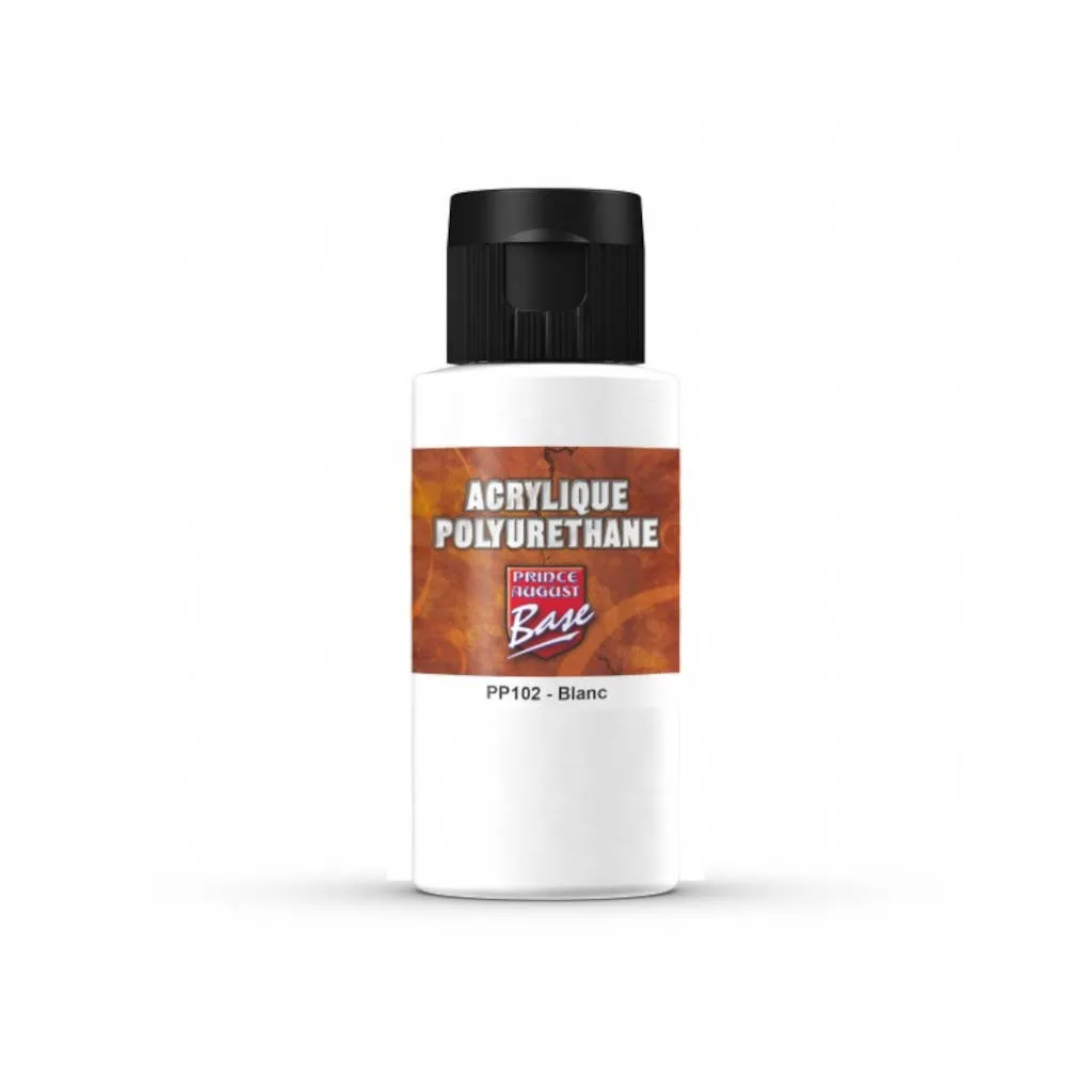 Prince August - Base Acrylique Polyurethane : Blanc (60ml)