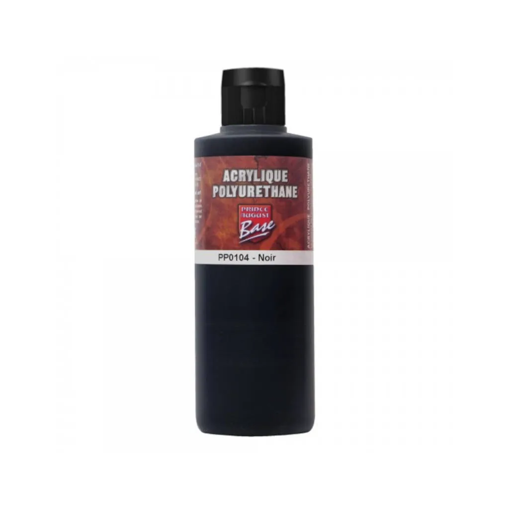 Prince August - Base Acrylique Polyurethane : Noir (200ml)
