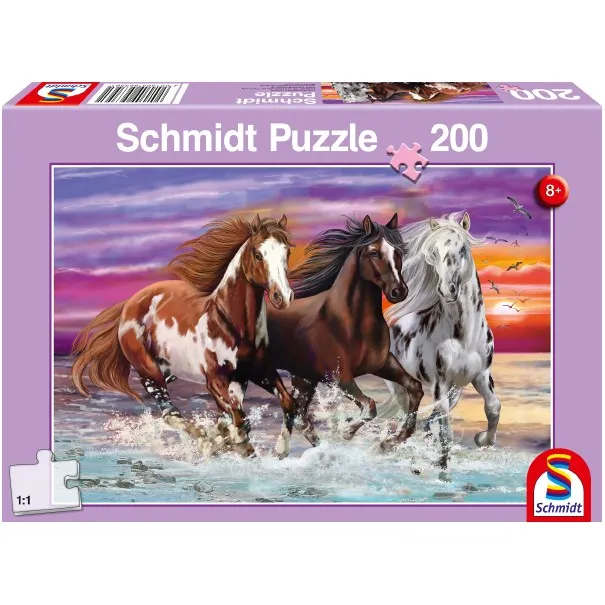 Puzzle 200 p trio de chevaux sauvages