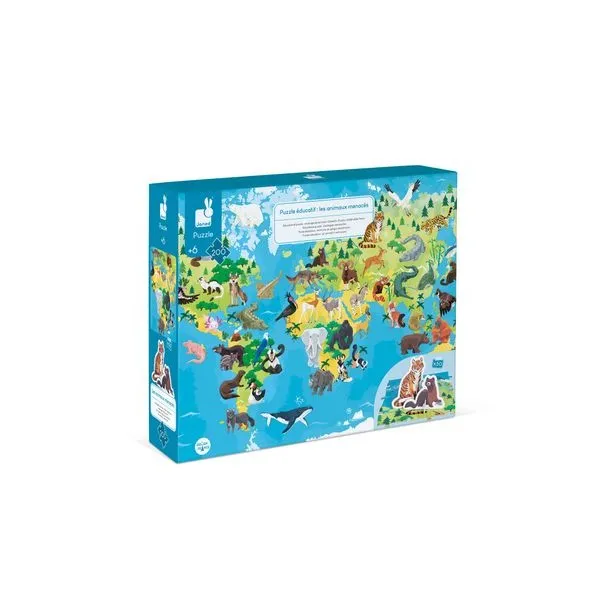 Puzzle educatif les animaux menacés