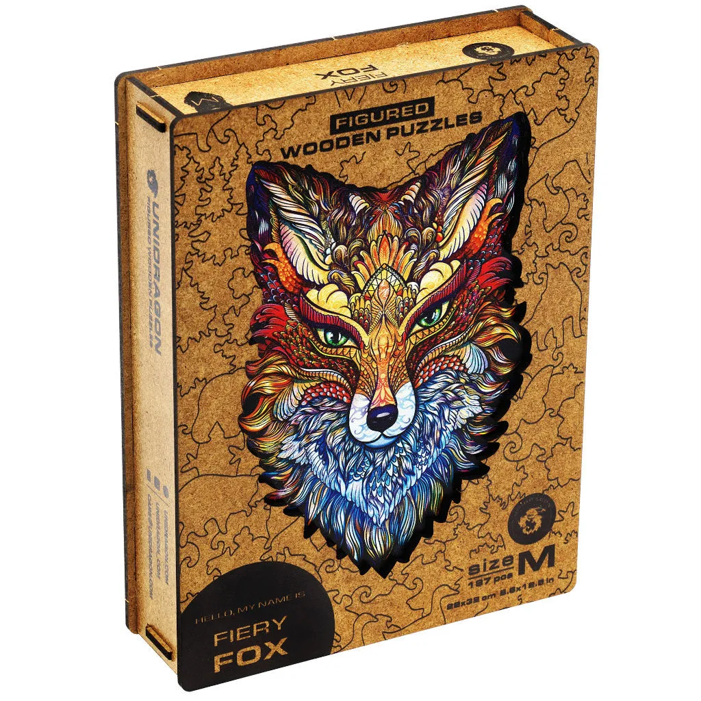 Puzzle en Bois - Renard Ardent Taille M