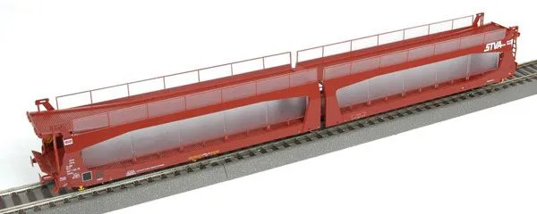 Wagon porte autos STVA rouge à 3 essieux TA 378 : N° 23 87 427 1 949-1 - Exclusivité -