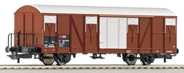 Wagon couvert logo CFF - immatriculé SNCF