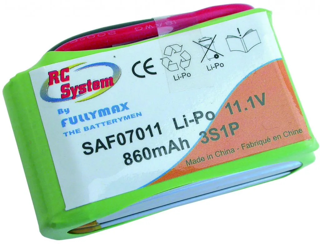 SAF07011 - LIPO 11,1V 860MAH 20C prise BEC