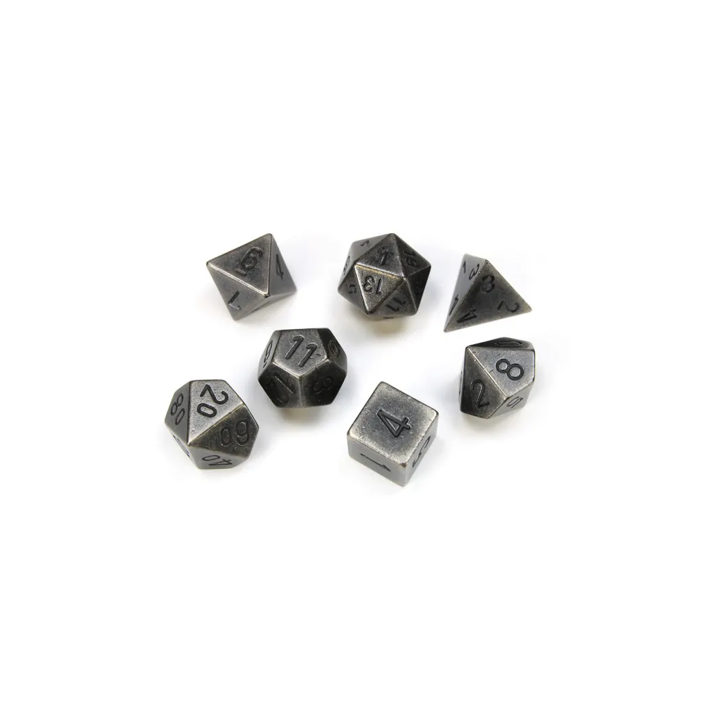 Set de 7 Dés JDR Chessex : Métalliques