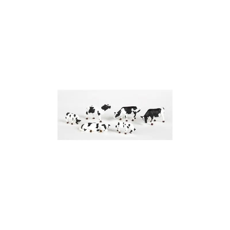 Six vaches noires et blanches. BACHMANN 33103