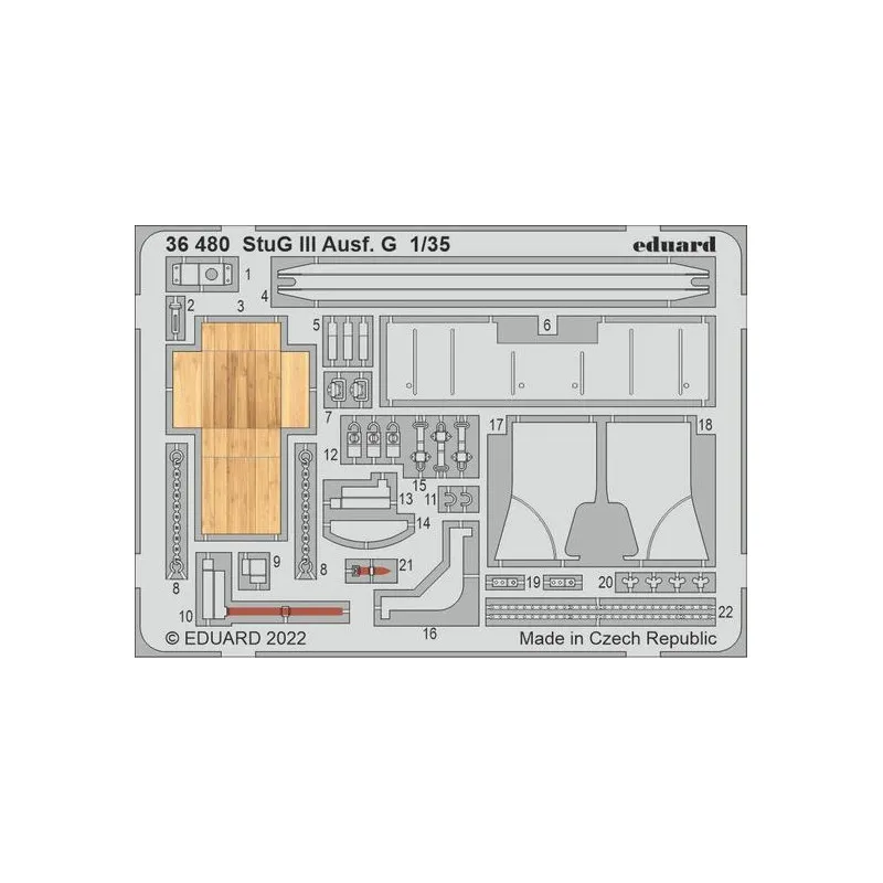 Film photodécoupé : StuG III Ausf. G. EDUARD 36480