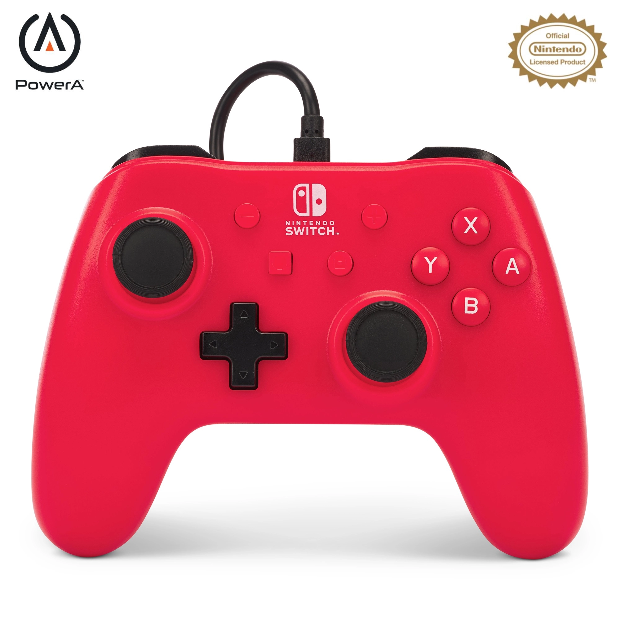 Switch - manette filaire pour nintendo - raspberry red