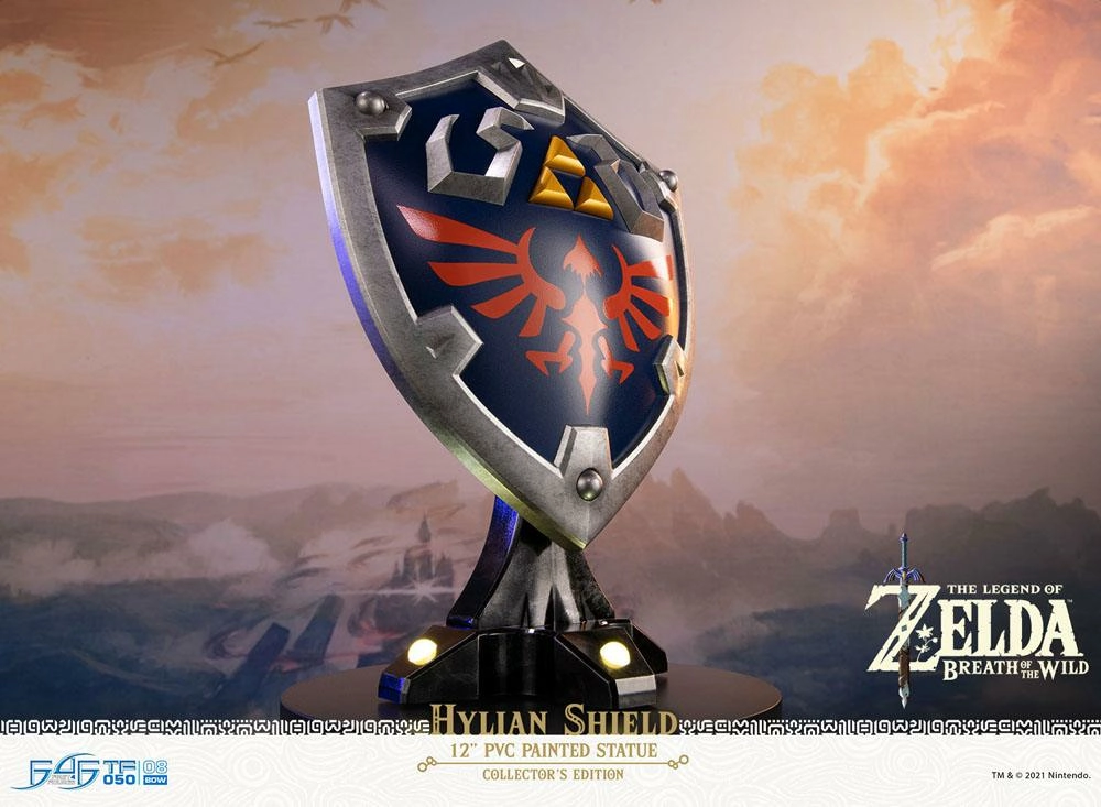 The legend of zelda breath of the wild statuette pvc hylian shield collector's edition 29 cm