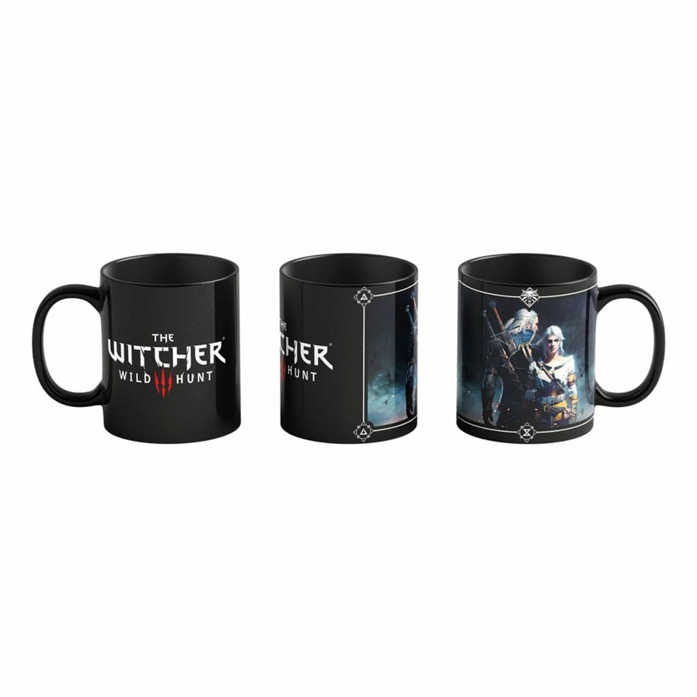 The witcher iii: wild hunt mug effet thermique geralt & ciri 480 ml