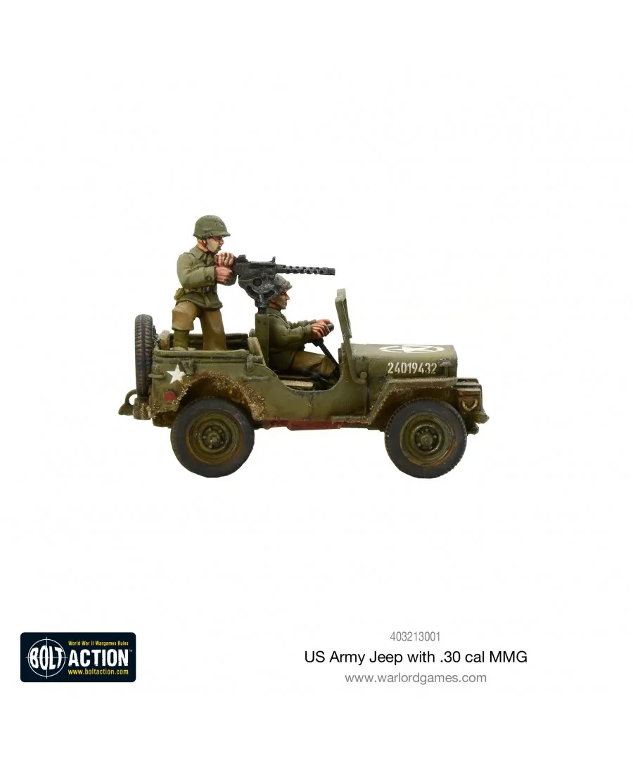 Bolt Action : US Army Jeep avec 30 Cal MMG