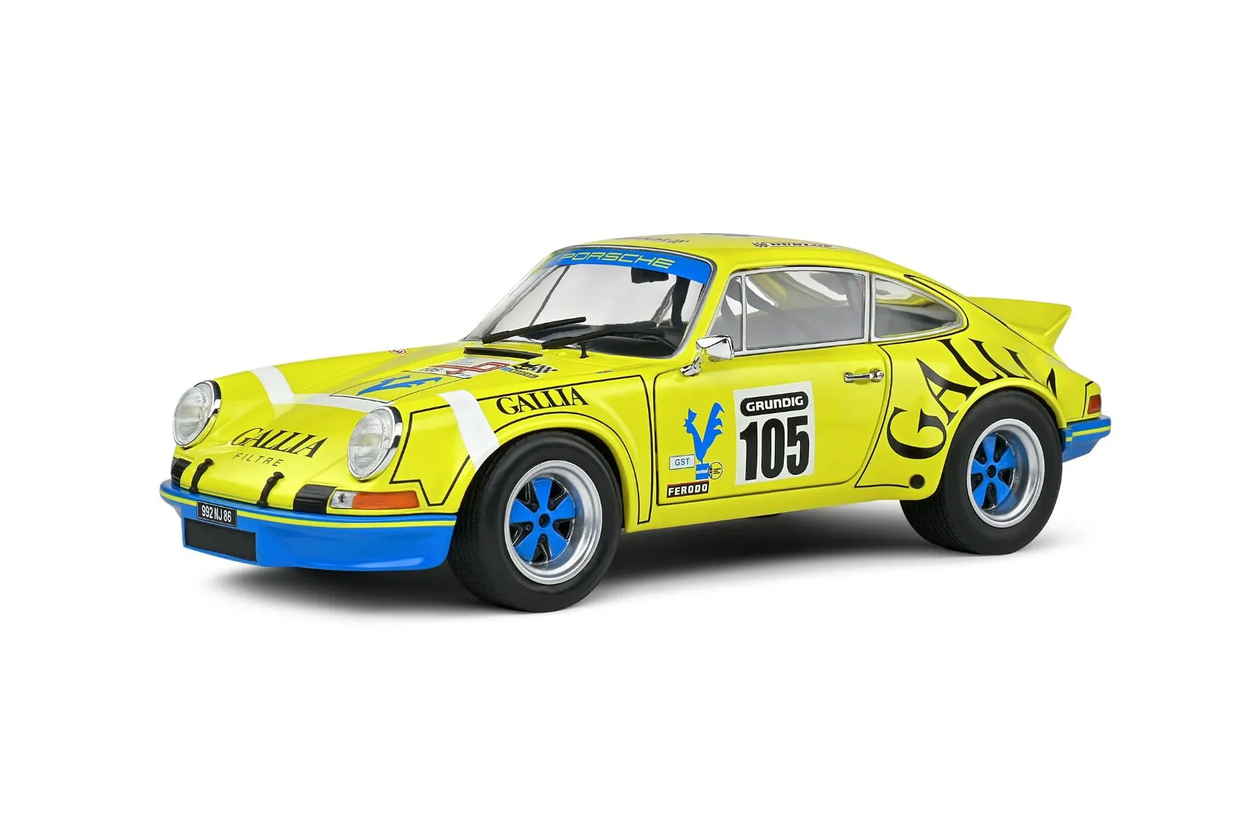 Porsche 911 Rsr Yellow Lafosse / Angoulet Tour De France Automobile 1973 1/18 SOLIDO - S1801118