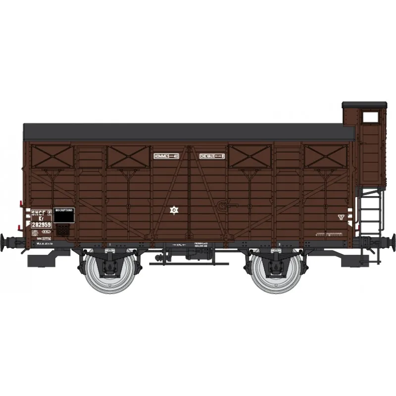 Wagon fermé avec guérite, OCEM 19, SNCF. REE MODELES WB-692