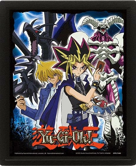 Yu-gi-oh! - affiche lenticulaire 3d dragon crâne noir