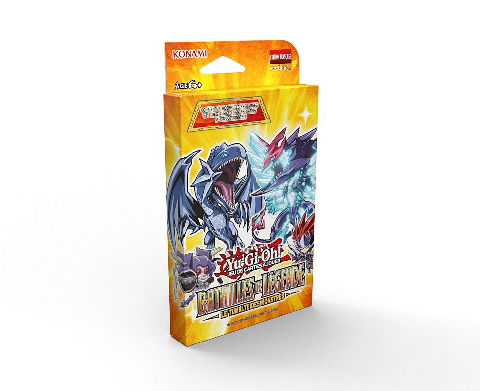Yu-gi-oh! jcc - pack de 3 boosters battles of legend: monster mayhem (blister cartonné)