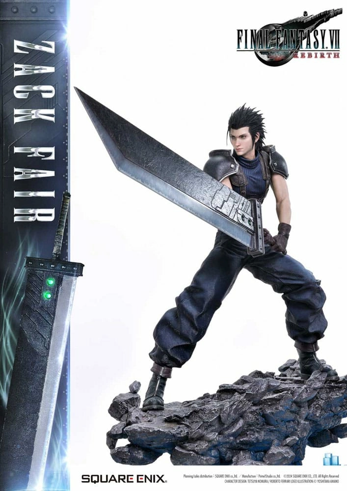Zack fair estatua 63 cm final fantasy vii rebirth masterline 1/4 scale