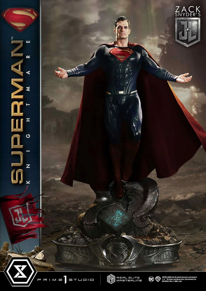 Zack snyder's justice league statuette real elite masterline series 1/3 superman knightmare color edition 95 cm